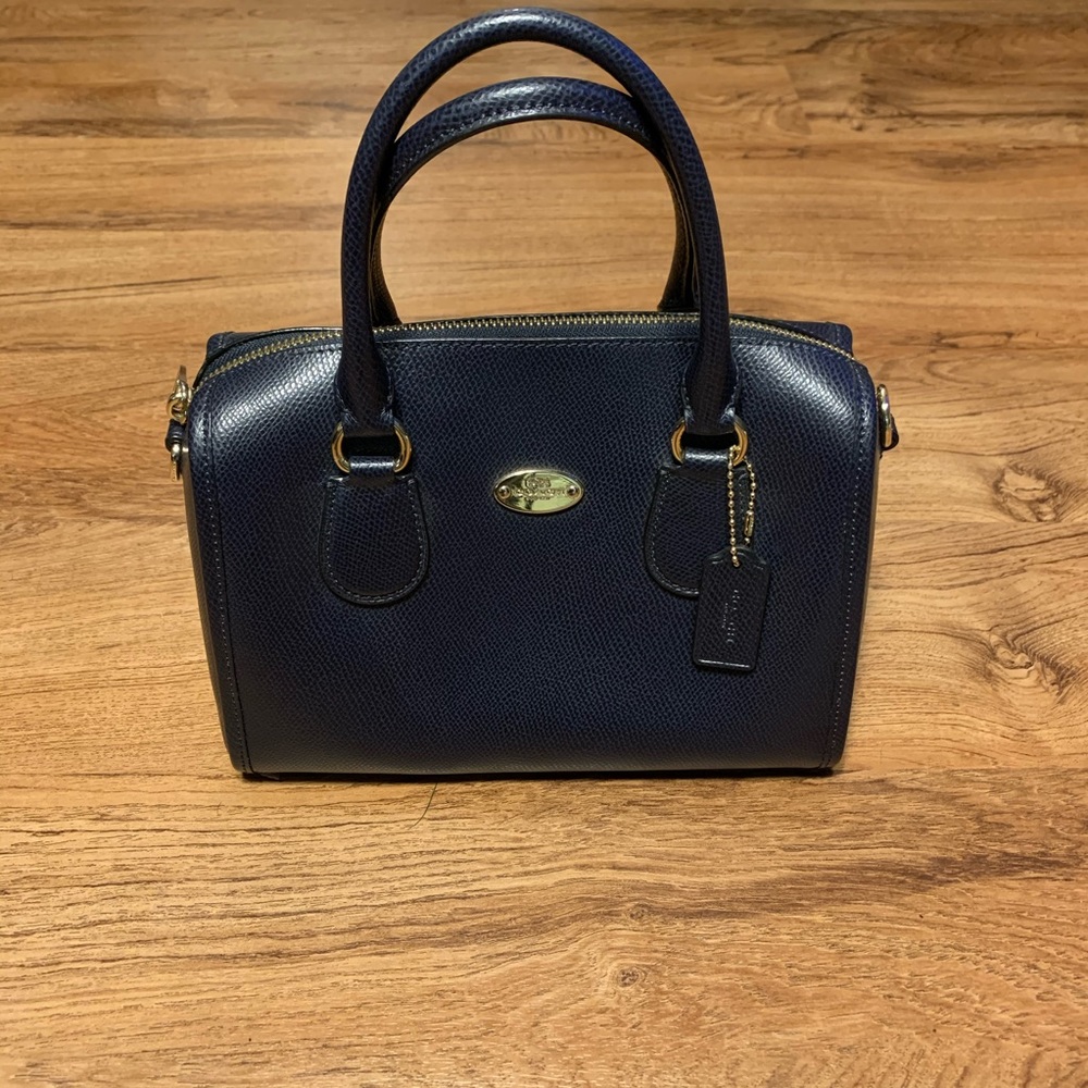 SOLD Coach Navy Blue Satchel